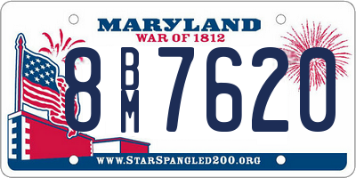 MD license plate 8BM7620