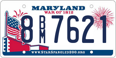 MD license plate 8BM7621