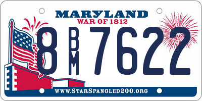 MD license plate 8BM7622