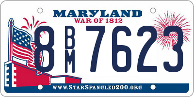 MD license plate 8BM7623