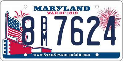 MD license plate 8BM7624