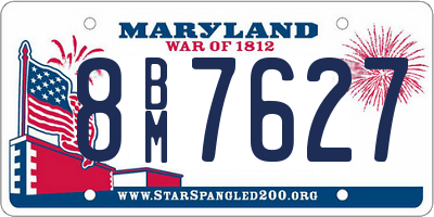 MD license plate 8BM7627