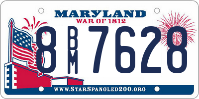 MD license plate 8BM7628