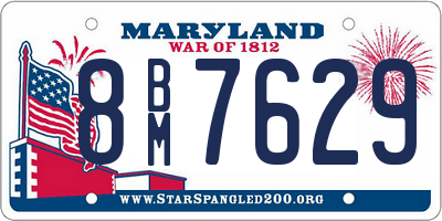 MD license plate 8BM7629