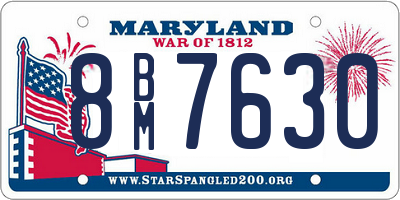 MD license plate 8BM7630