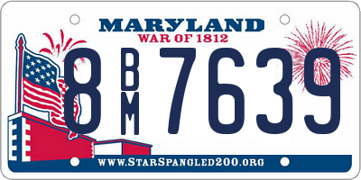 MD license plate 8BM7639