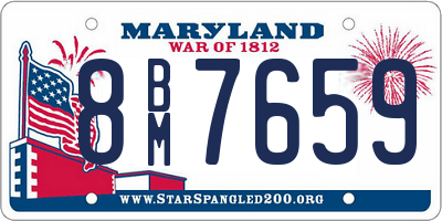 MD license plate 8BM7659