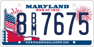 MD license plate 8BM7675