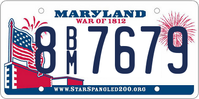 MD license plate 8BM7679