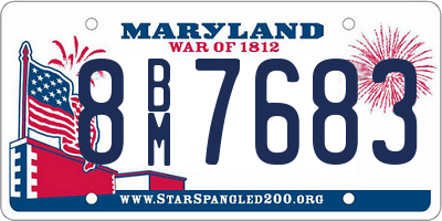 MD license plate 8BM7683