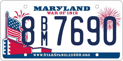 MD license plate 8BM7690