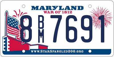 MD license plate 8BM7691