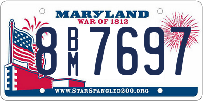 MD license plate 8BM7697