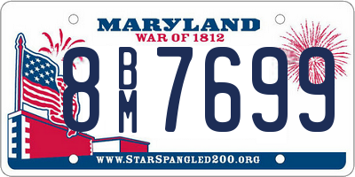 MD license plate 8BM7699