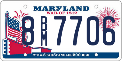 MD license plate 8BM7706