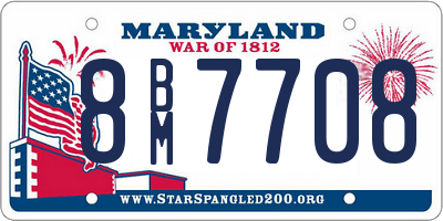 MD license plate 8BM7708