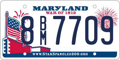 MD license plate 8BM7709