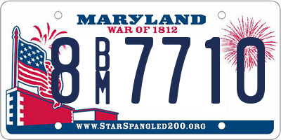 MD license plate 8BM7710