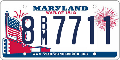 MD license plate 8BM7711