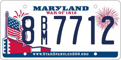 MD license plate 8BM7712