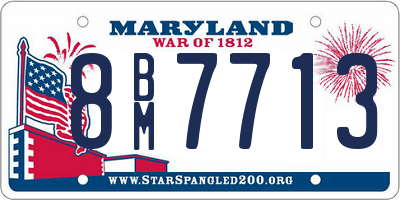 MD license plate 8BM7713