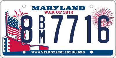 MD license plate 8BM7716