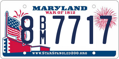 MD license plate 8BM7717