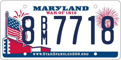 MD license plate 8BM7718