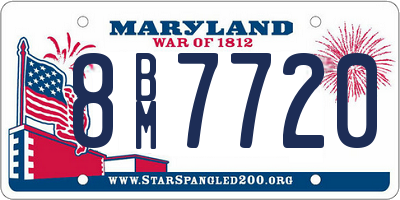 MD license plate 8BM7720