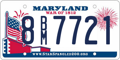 MD license plate 8BM7721