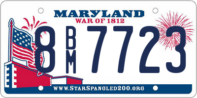 MD license plate 8BM7723