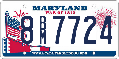 MD license plate 8BM7724