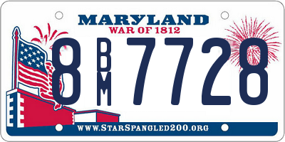 MD license plate 8BM7728