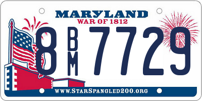 MD license plate 8BM7729