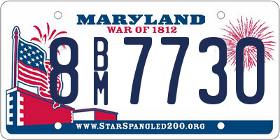 MD license plate 8BM7730