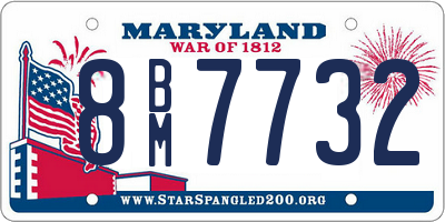 MD license plate 8BM7732