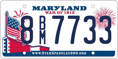 MD license plate 8BM7733