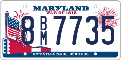 MD license plate 8BM7735