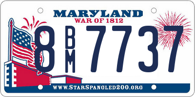 MD license plate 8BM7737