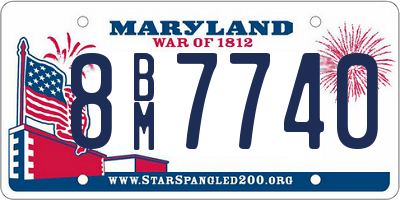 MD license plate 8BM7740