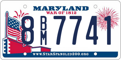 MD license plate 8BM7741