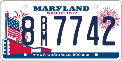 MD license plate 8BM7742