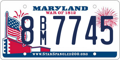 MD license plate 8BM7745