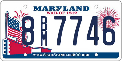 MD license plate 8BM7746