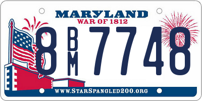 MD license plate 8BM7748