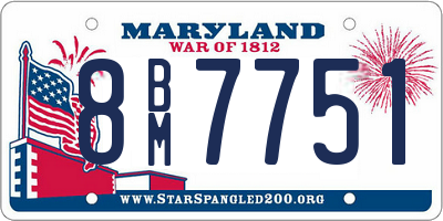 MD license plate 8BM7751