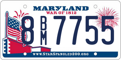 MD license plate 8BM7755