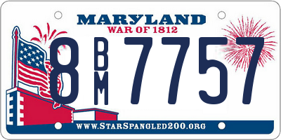 MD license plate 8BM7757