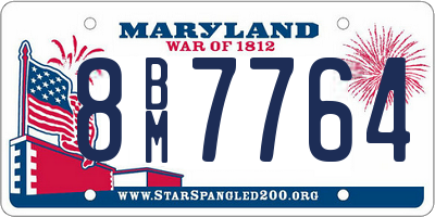 MD license plate 8BM7764