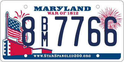 MD license plate 8BM7766